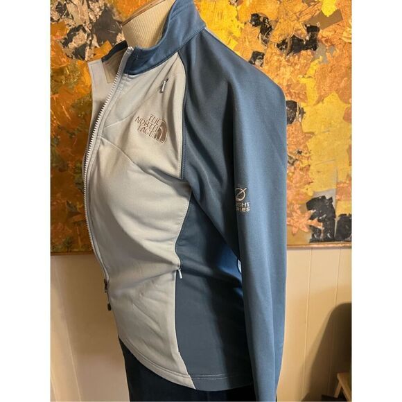 The North Face Womens Flight Series Large Jacket Blue Zip Front TKA Stretch - Picture 9 of 11